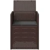 Sodo Valgomojo Kėdės 2 pcs Ruda ir antracito PP