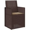 Sodo Valgomojo Kėdės 2 pcs Ruda ir taupe PP