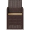 Sodo Valgomojo Kėdės 2 pcs Ruda ir taupe PP