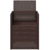Sodo Valgomojo Kėdės 2 pcs Ruda PP