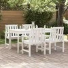 Sodo Kėdė 4 pcs Balta 65.5 x 59 x 88 cm Polietilenas