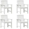Sodo Kėdė 4 pcs Balta 65.5 x 59 x 88 cm Polietilenas