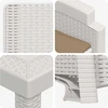 Sodo valgomojo komplektas 11 vnt. Balta ir taupe 250 cm PP