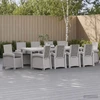 Sodo valgomojo komplektas 11 vnt. Balta ir antracito PP