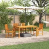 Sodo valgomojo komplektas 5 vnt. Ruda Kietos akacijos mediena