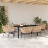 Sodo valgomojo komplektas su pagalve 7 pcs Ruda
