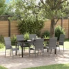 Sodo valgomojo komplektas 7 vnt. Pilka