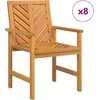 Valgomasis krėslas 8 pcs Natūrali 62,5 x 59 x 89 cm
