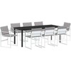 Sodo valgomojo komplektas 9 pcs Balta 200 x 80 x 73 cm