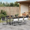 Sodo valgomojo komplektas 9 pcs Balta 200 x 80 x 73 cm