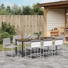 Sodo valgomojo komplektas 9 pcs Balta 200 x 80 x 73 cm