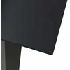 Sodo valgomojo stalas, juodas, 150x80x74cm, plienas ir stiklas