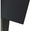 Sodo valgomojo stalas, juodas, 190x90x74cm, plienas ir stiklas
