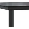 Sodo valgomojo stalas, juodas, 200x100x74cm, plienas ir grūdintas stiklas