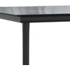 Sodo valgomojo stalas, juodas, 200x100x74cm, plienas ir grūdintas stiklas