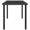 Sodo valgomojo stalas, juodos spalvos, 180x70x73cm, poliratanas
