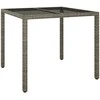 Sodo stalas Pilka 90 x 90 x 75 cm poliratanas