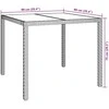Sodo stalas Pilka 90 x 90 x 75 cm poliratanas