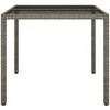 Sodo stalas Pilka 90 x 90 x 75 cm poliratanas