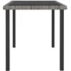Sodo valgomojo stalas, pilkos spalvos, 140x70x73cm, poliratanas
