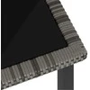 Sodo valgomojo stalas, pilkos spalvos, 140x70x73cm, poliratanas