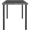 Sodo valgomojo stalas, pilkos spalvos, 180x70x73cm, poliratanas