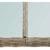 Sodo valgomojo stalas, rudas, 200x100x74cm, stiklas/poliratanas