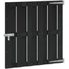 Sodo vartai 100 x 100 cm WPC ir aliuminis Juoda