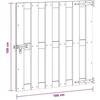 Sodo vartai 100 x 100 cm WPC ir aliuminis Ruda