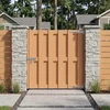 Sodo vartai 100 x 100 cm WPC ir aliuminis Ruda