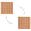 Sodo vartai 100 x 100 cm WPC ir aliuminis Ruda