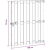 Sodo vartai 100 x 112 cm WPC ir aliuminis Ruda