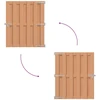 Sodo vartai 100 x 112 cm WPC ir aliuminis Ruda