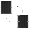 Sodo vartai 100 x 112 cm WPC ir aliuminis Juoda