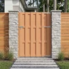 Sodo vartai 100 x 150 cm WPC ir aliuminis Ruda