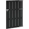 Sodo vartai 100 x 150 cm WPC ir aliuminis Juoda