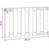 Sodo vartai 100 x 60 cm WPC ir aliuminis Ruda