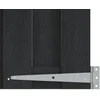 Sodo vartai 100 x 60 cm WPC ir aliuminis Juoda