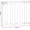 Sodo vartai 100 x 80 cm WPC ir aliuminis Ruda