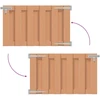 Sodo vartai 100 x 80 cm WPC ir aliuminis Ruda