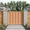 Sodo vartai 100 x 80 cm WPC ir aliuminis Ruda