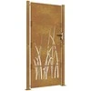 Sodo vartai, 105x205cm, corten plienas, žolės dizaino