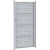 Sodo vartai 85 x 174 cm Nerūdijantis Plienas Sidabro Užrakintas