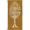Sodo vartai, 85x175cm, corten plienas, medžio dizaino