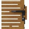Sodo vartai, 85x200cm, corten plienas, kvadratų dizaino