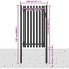Sodo vartai, antracito spalvos, 1x2,25m, plienas