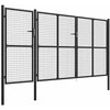 Sodo vartai, antracito spalvos, 400x150cm, plienas