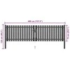 Sodo vartai, antracito spalvos, 4x1,25m, plienas