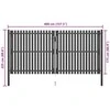 Sodo vartai, antracito spalvos, 4x2,25m, plienas