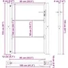 Sodo vartai Juoda 110 x 155 cm Milteliniu būdu dengtas plienas